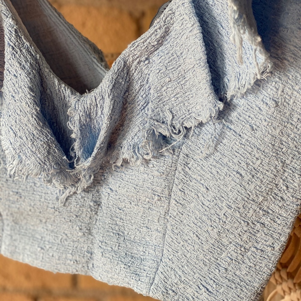 Zara tweed blue crop top XS - Picture 8 of 8